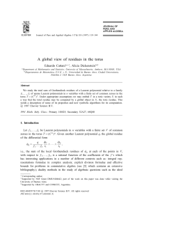 A global view of residues in the torus
