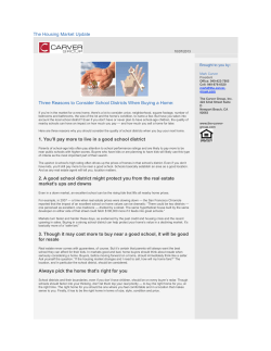 The Housing Market Update Three Reasons to Consider School