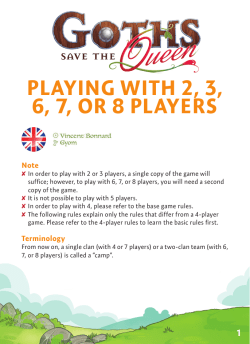 playing with 2, 3, 6, 7, or 8 players