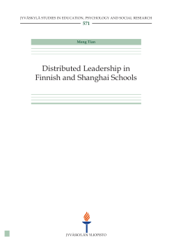 Distributed Leadership in Finnish and Shanghai Schools
