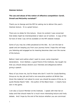 Zeeman lecture The use and abuse of the notion of effective