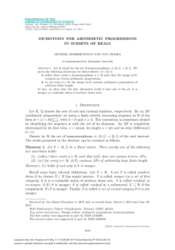 Dichotomy for arithmetic progressions in subsets of reals