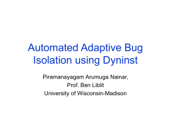 Automated Adaptive Bug Isolation Using Dyninst