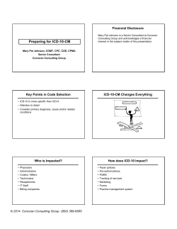 Preparing for ICD-10-CM