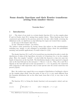 Some density functions and their Fourier