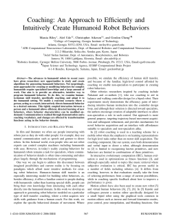 An Approach to Efficiently and Intuitively Create Humanoid Robot