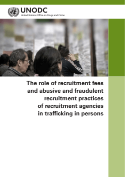 The role of recruitment fees and abusive and fraudulent recruitment