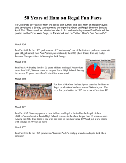 50 Years of Ham on Regal Fun Facts