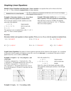 Proportional and Nonproportional Relationships