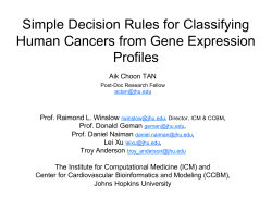 Simple Decision Rules for Classifying Human Cancers from Gene