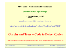 Graphs and Trees &ndash; Code to Detect Cycles