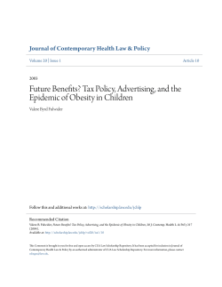 Future Benefits? Tax Policy, Advertising, and the Epidemic of