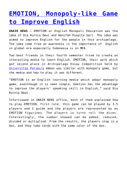 EMOTION, Monopoly-like Game to Improve English
