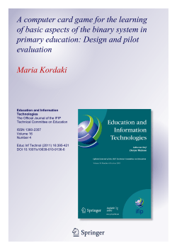 A computer card game for the learning of basic aspects of the