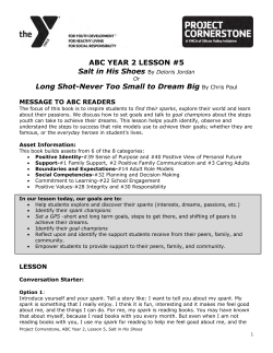 ABC YEAR 2 LESSON #5 Salt in His Shoes By Deloris Jordan Long
