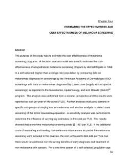 Melanoma: A Decision Analysis to Estimate the Effectiveness and