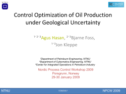 Discrete Optimization of Oil Production under Geological Uncertainty