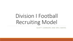 Division I Recruiting: Football Recruiting Model