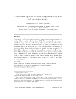 A differential equation with state