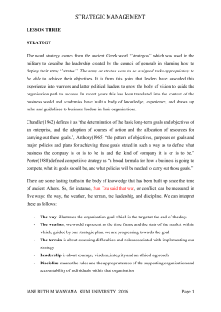 strategic management