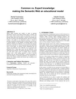 Common vs. Expert knowledge: making the Semantic Web an