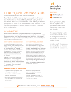 Georgia - HEDIS (Healthcare Effectiveness Data and Information Set