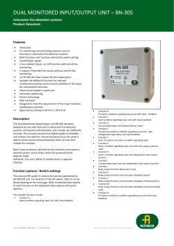 Dual Monitored Input/Output Unit &ndash; BN-305