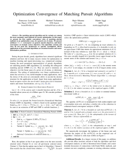 Optimization Convergence of Matching Pursuit