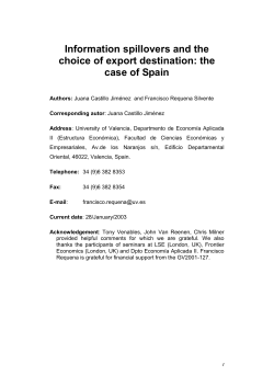 Exports and information spillovers