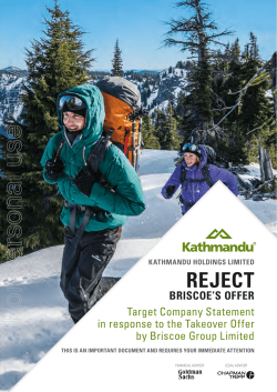 For personal use only