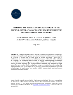 Assessing and Addressing Legal Barriers to the Clinical Integration