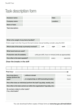 ART Tool scoresheet