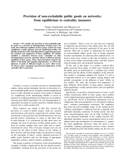 Provision of non-excludable public goods on networks
