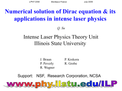 Numerical solution of Dirac equation and its applications in intense