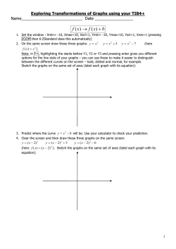 Exploring Transformations of Graphs