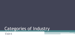 Categories of Industry