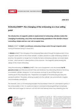 Flexy/Flexy-S 1st draft - tissue converting machines