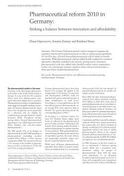 Pharmaceutical reform 2010 in Germany