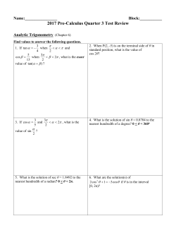 Microsoft Word - Semester 2 Exam Review w Trig