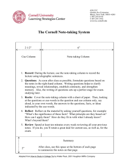 The Cornell Note
