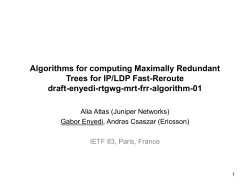 Algorithms for computing Maximally Redundant Trees for IP
