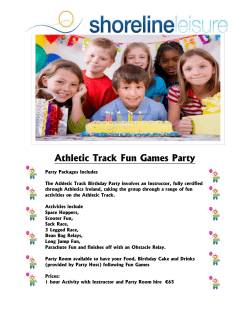 Athletic Track Fun Games Party