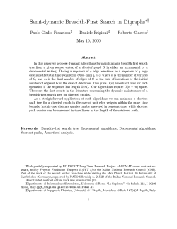 Semi-dynamic Breadth-First Search in Digraphs*P Paolo Giulio