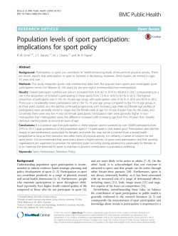 Population levels of sport participation: implications for sport policy