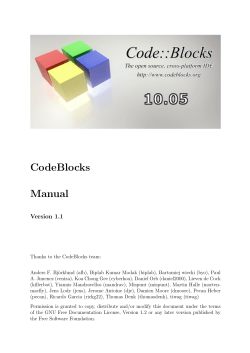 CodeBlocks Manual