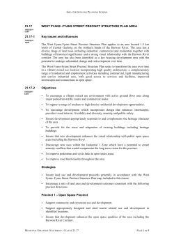 SCHEDULE TO THE MIXED USE ZONE