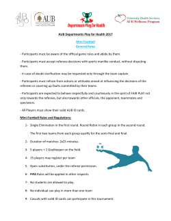 AUB Departments Play for Health 2017 Mini