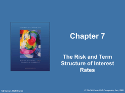 Chapter 7 The Risk and Term Structure of Interest Rates