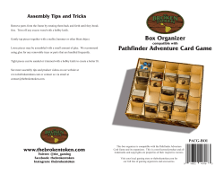 Box Organizer Pathfinder Adventure Card Game