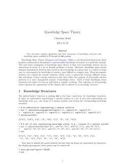 Knowledge Space Theory